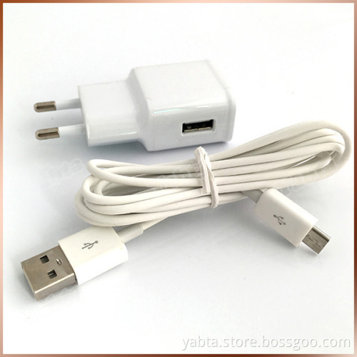 2.1A Wall Charger Adapter With Cable For Samsung Mobile Phone Charger Set